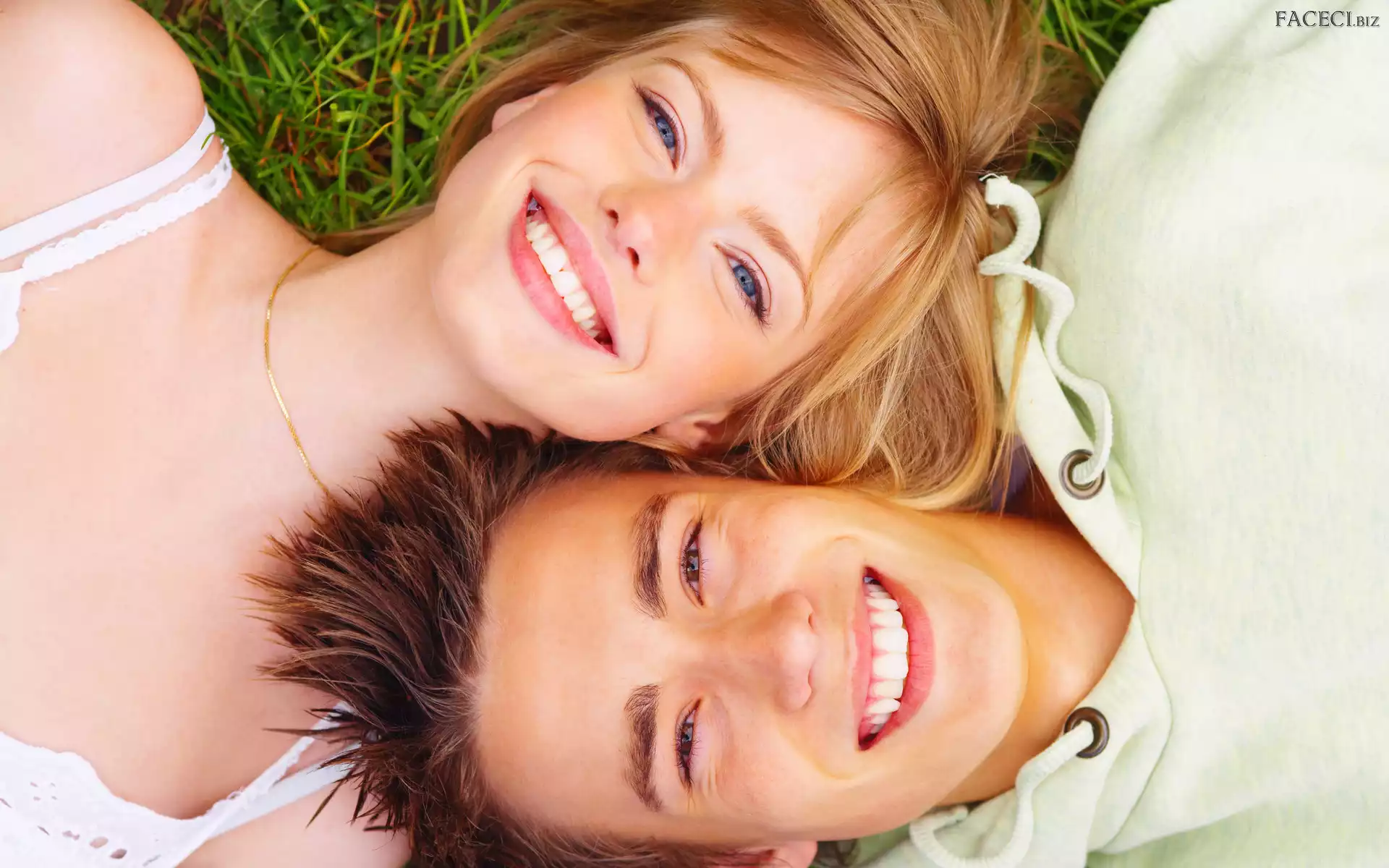 Chłopak, Radość, Dziewczyna, Uśmiech