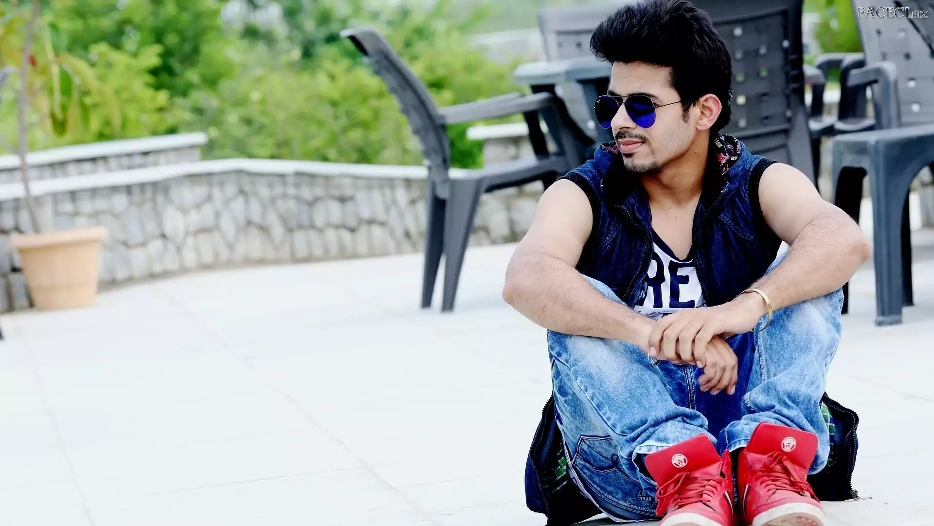 Okulary, Siedzący, Mężczyzna